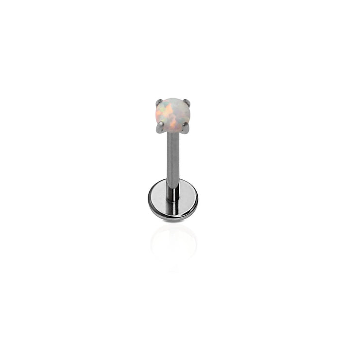 Micro Opal Pronged Flat Back Stud