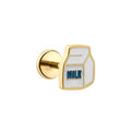 Milk Carton Enamel Flat Back Stud
