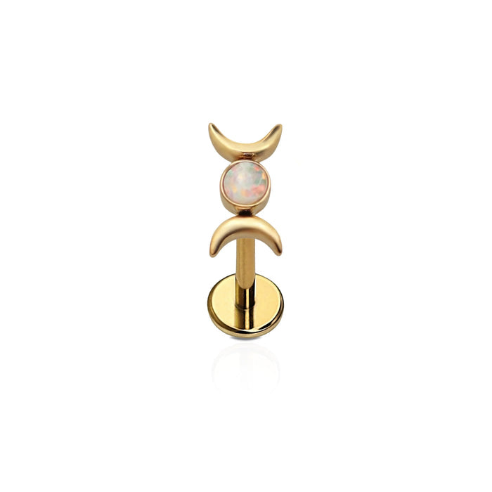 Mini Opal Lunar Phase Flat Back Stud