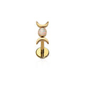 Mini Opal Lunar Phase Flat Back Stud