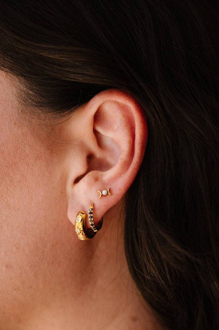 Mini Opal Lunar Phase Flat Back Stud