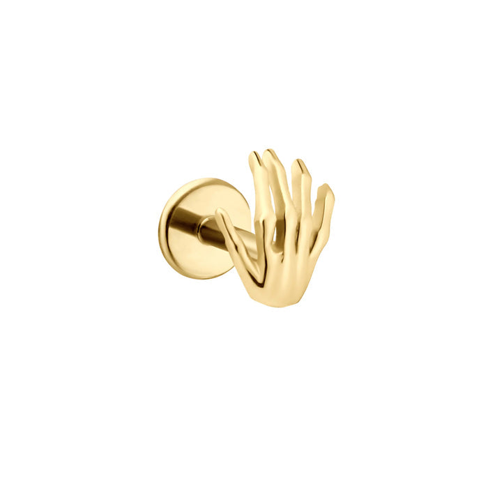 Mini Skeleton Hand Flat Back Stud