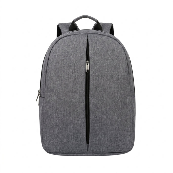 Minimalist Backpack With Vertical Front Zip Pocket