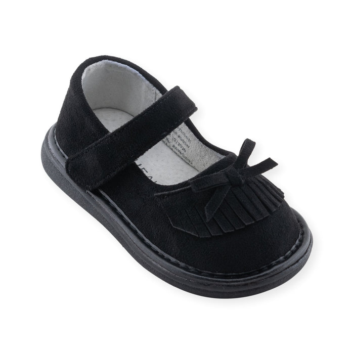 Moccasin Black Shoe - Wee Squeak