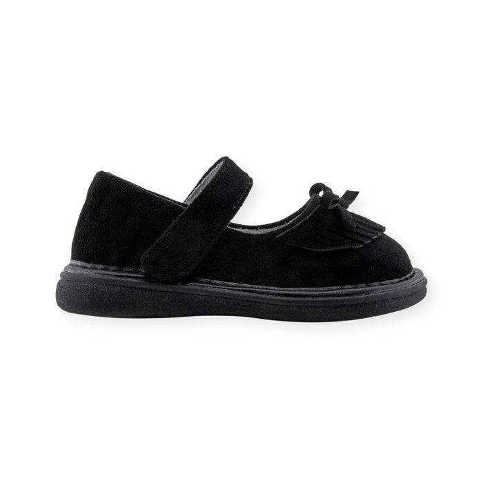 Moccasin Black Shoe - Wee Squeak