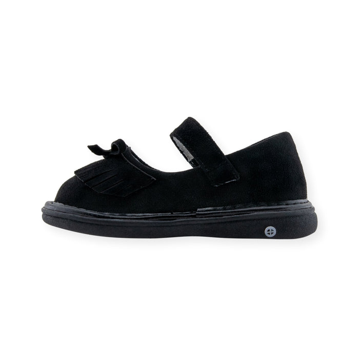 Moccasin Black Shoe - Wee Squeak