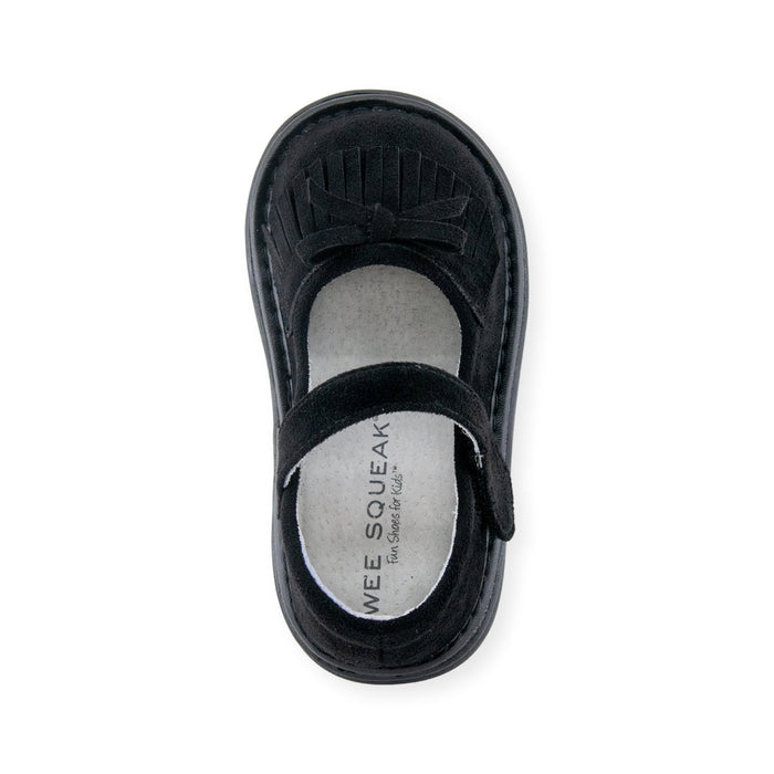 Moccasin Black Shoe - Wee Squeak