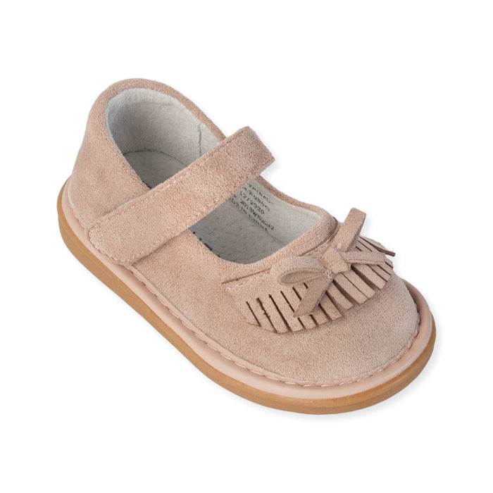 Moccasin Rose Beige Shoe - Wee Squeak
