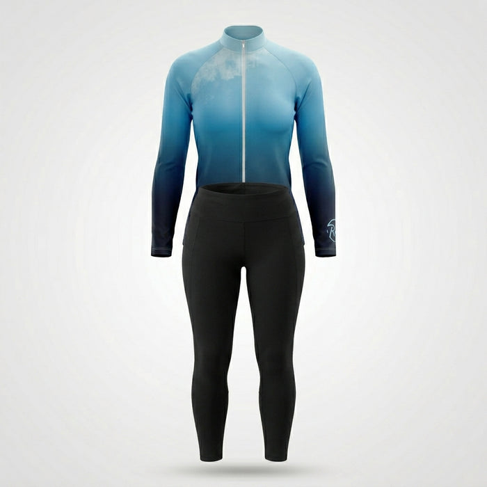 Modest Women Long Sleeve Swimwear Set With Leggings