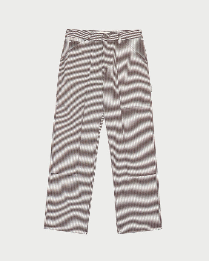 Molly Workwear Jean in brown striped denim.