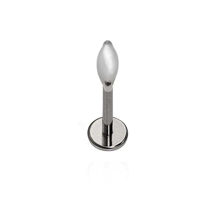 Moonstone Marquise Flat Back Stud