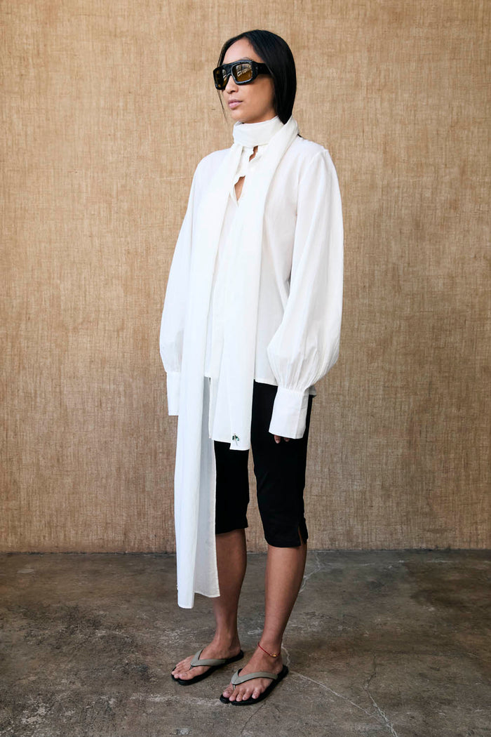 Nicola Scarf Blouse Natural