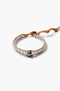 Nile Single Wrap Bracelet Blue Lace Agate