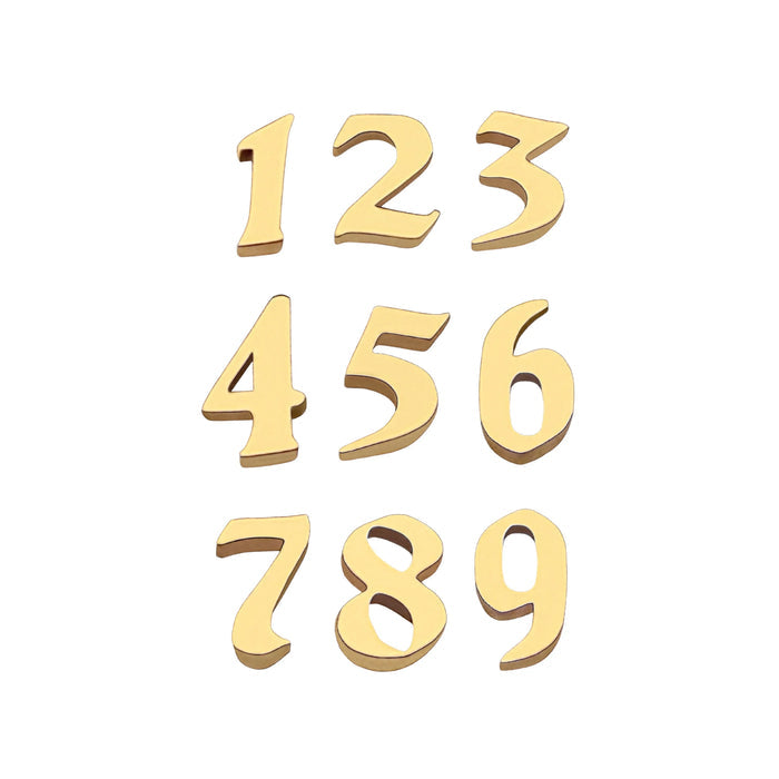 Number Flat Back Stud