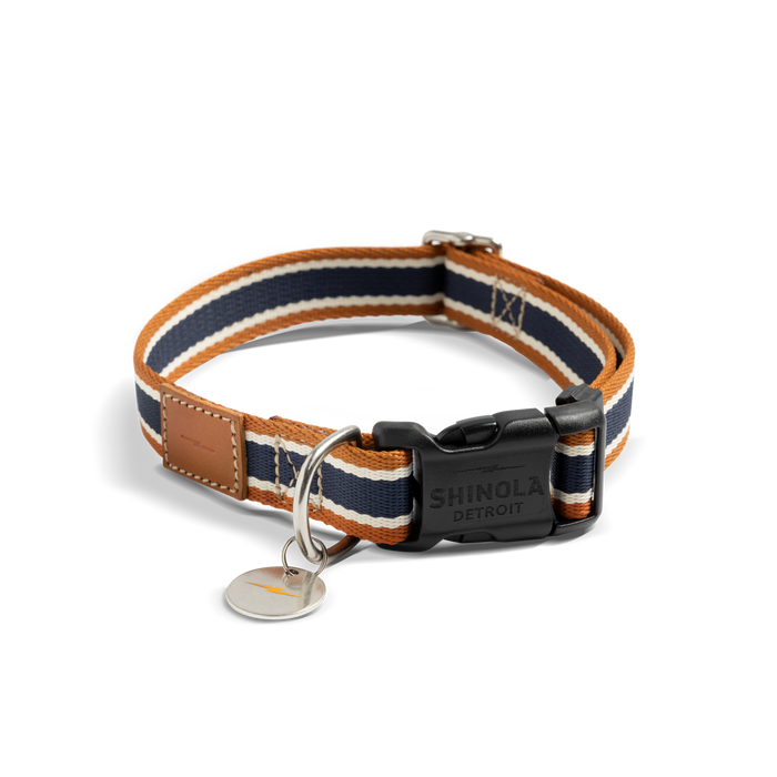 Nylon Dog Collar - Brand Stripe
