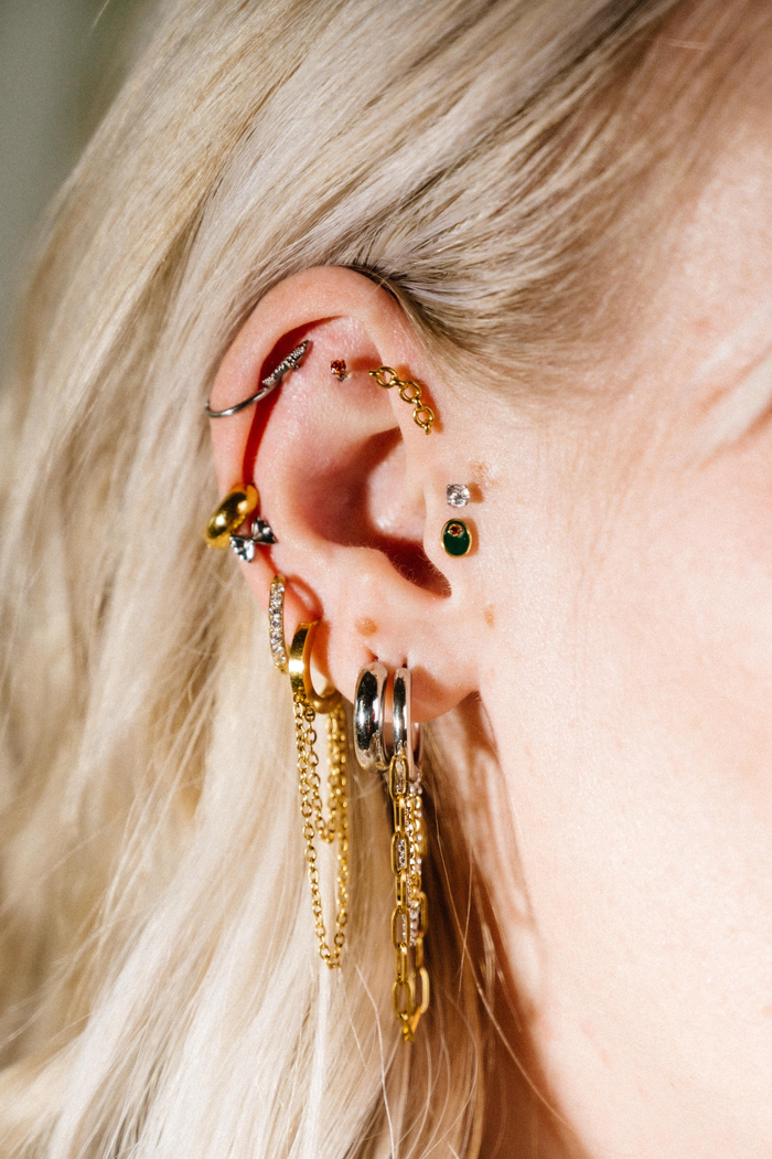 Olive Flat Back Stud