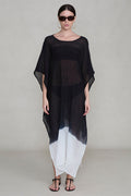 Ombre Crinkle Caftan Black