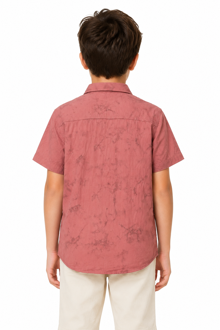Ombre Short Sleeve Button Front Shirt