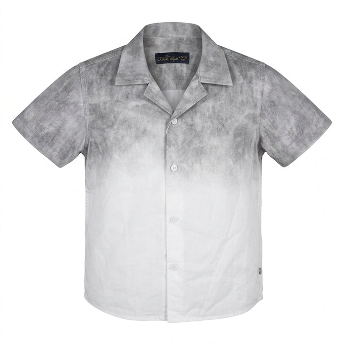 Ombre Short Sleeve Button Front Shirt