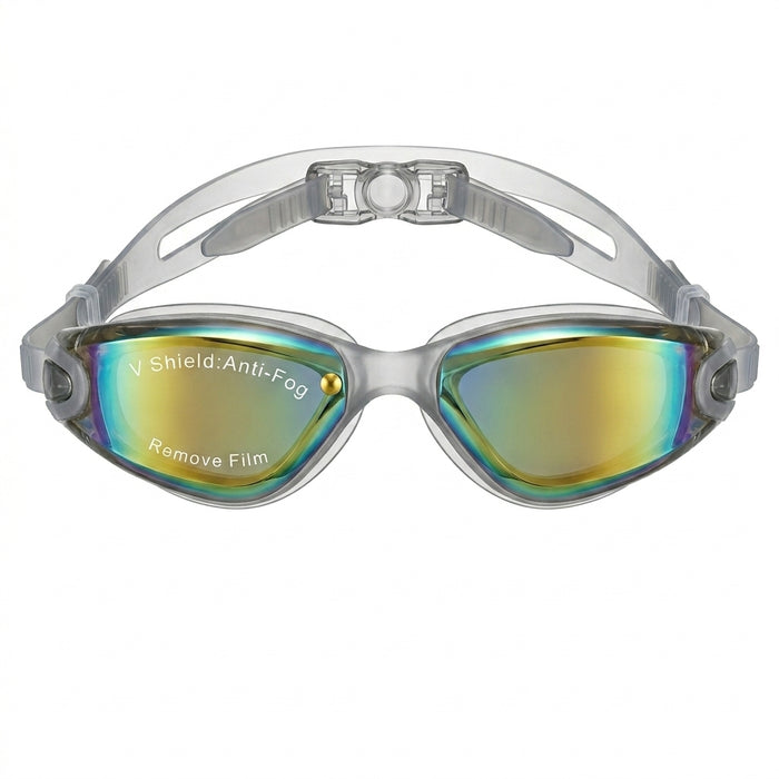 Onquest Mirrored Racing Swim Goggles With Protective Case Free Size