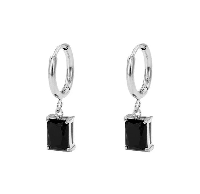 Onyx Hoop Earrings