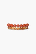 Oona Anklet Set Red Jasper