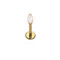 Opal Marquise Flat Back Stud