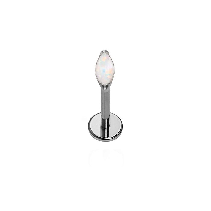 Opal Marquise Flat Back Stud