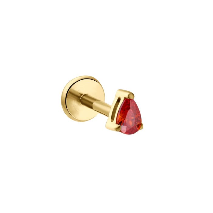 Orange Soda Drop Flat Back Stud