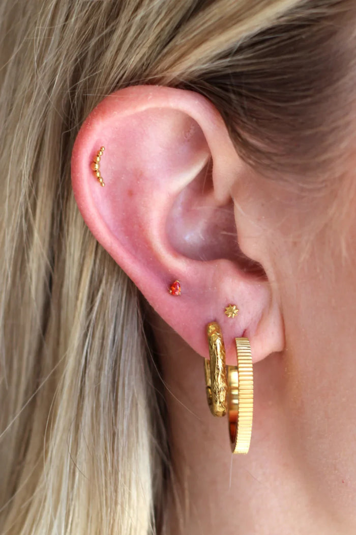 Orange Soda Drop Flat Back Stud