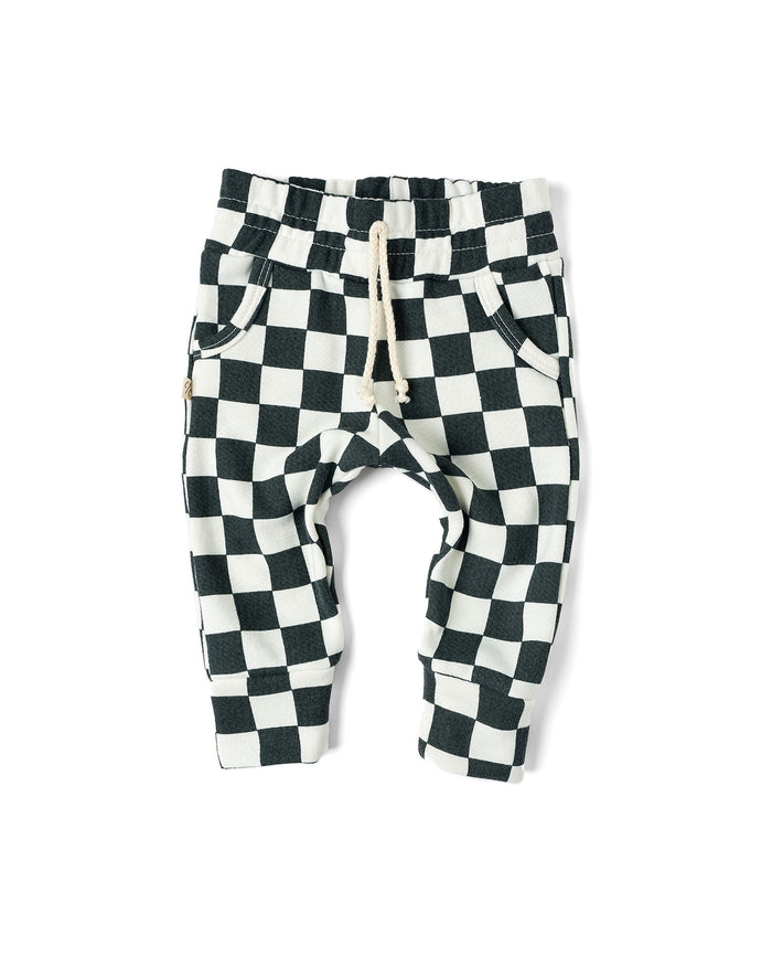 original jogger - jade checkerboard