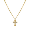 Ornate Zirconia Cross Necklace