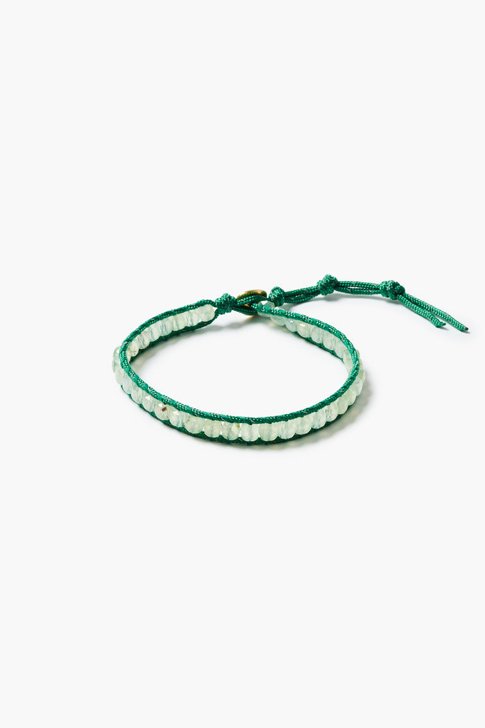 Paracord Wrap Anklet Prehnite