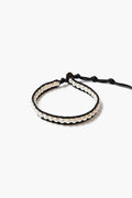 Paracord Wrap Anklet White Pearl