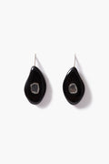 Pebble Earrings Black Horn