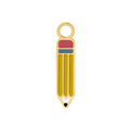Pencil Enamel Hoop Charm