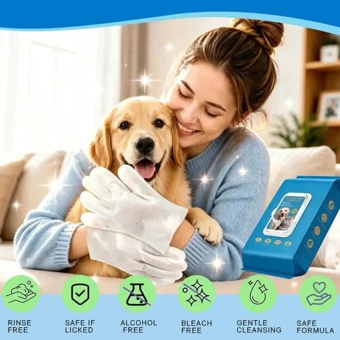 Pet Grooming Wipes Gloves