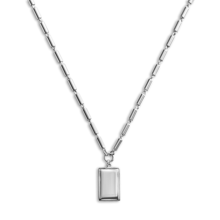 Petite Rectangular Tag Necklace