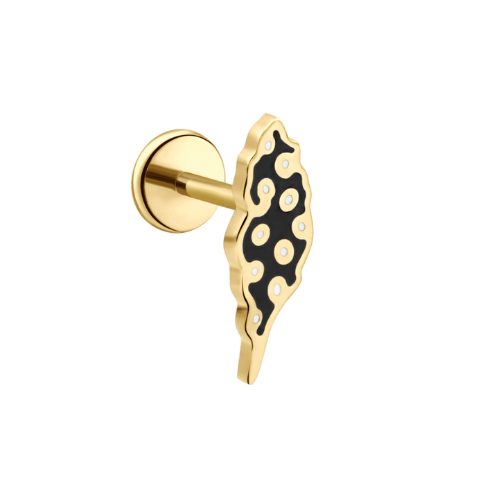 Polka Dot Begonia Flat Back Stud
