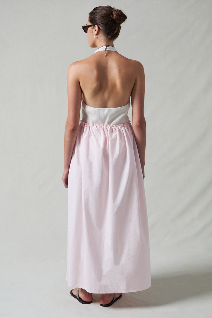 Poplin Column Skirt Rose Water