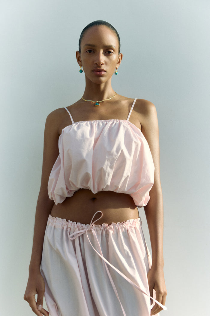 Poplin Column Skirt Rose Water