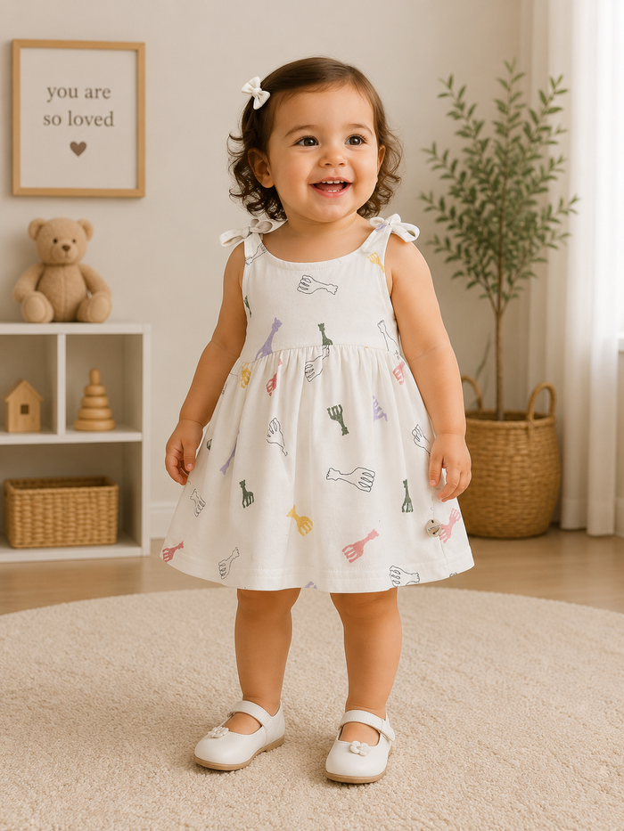 Printed Sleeveless Romper Dress