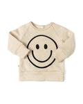 pullover crew - smile on cream