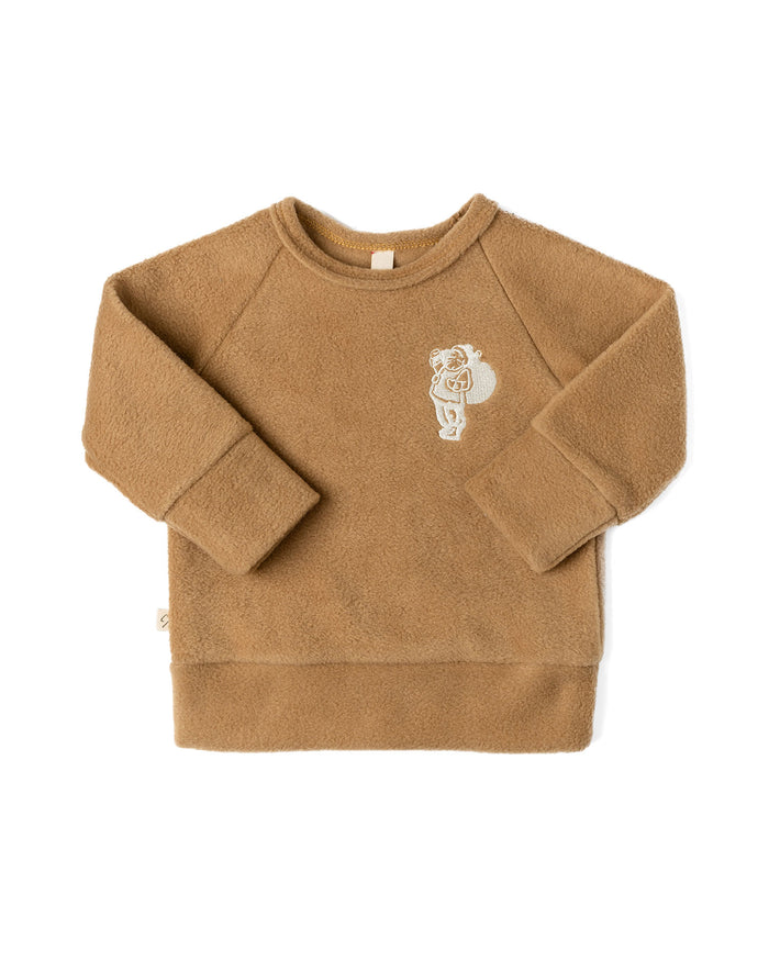 pullover crew - St Nick on khaki