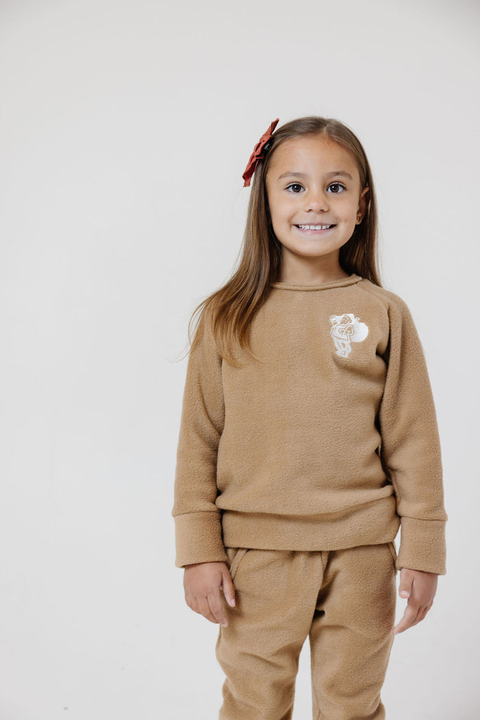 pullover crew - St Nick on khaki