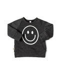 pullover crew CO - smile on heather black