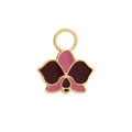 Purple Orchid Hoop Charm