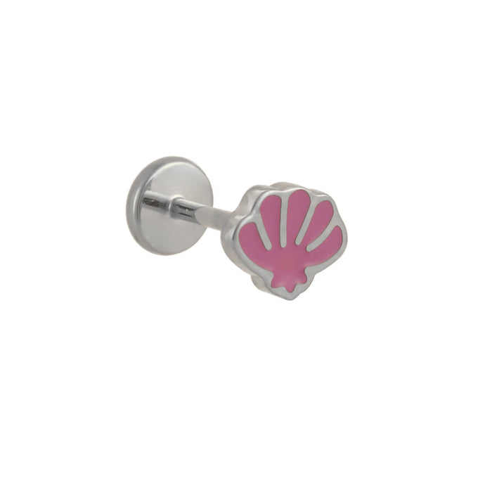 Purple Shell Enamel Flat Back Stud