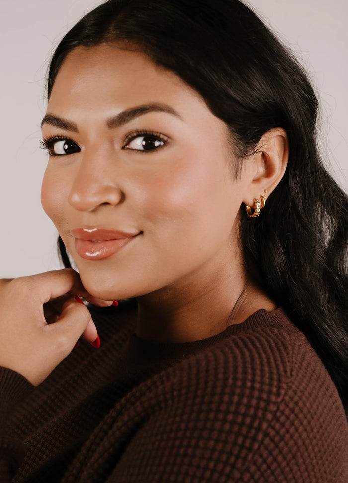 Quilted Zirconia Hoops