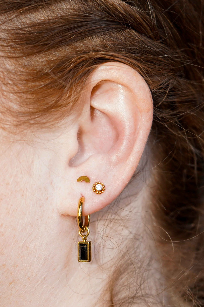 Rainbow Arch Flat Back Stud